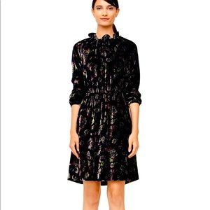 Rebecca Taylor Jewel Paisley Vevet Midi Dress